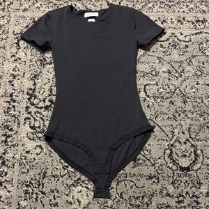 Black Babaton silky smooth crewneck short sleeve Bodysuit